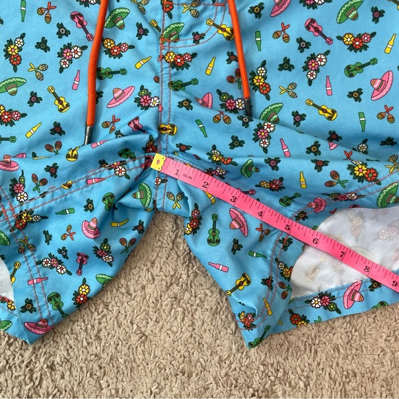 Beach Bros Cinco de Mayo Men’s Novelty Printed Swim Trunks Sombreros Size Small - Picture 11 of 15